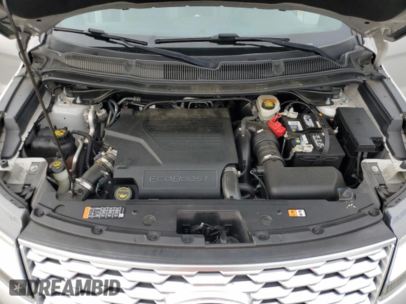 2018 Ford Explorer Platinum with VIN 1FM5K8HT0JGA01893, listed as a Copart auction lot 58896355 with 77,186 mi miles and Salvage title. Bid and sale history available at DreamBid. Image 12.