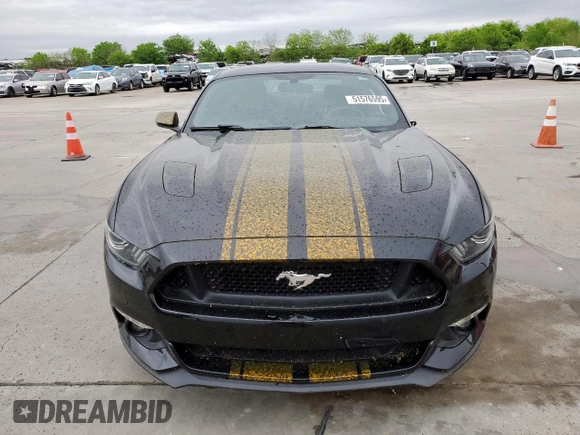 2016 Ford Mustang GT with VIN 1FA6P8CF0G5211268, listed as a Copart auction lot 51576595 with 34,118 mi miles and Salvage title. Bid and sale history available at DreamBid. Image 5.
