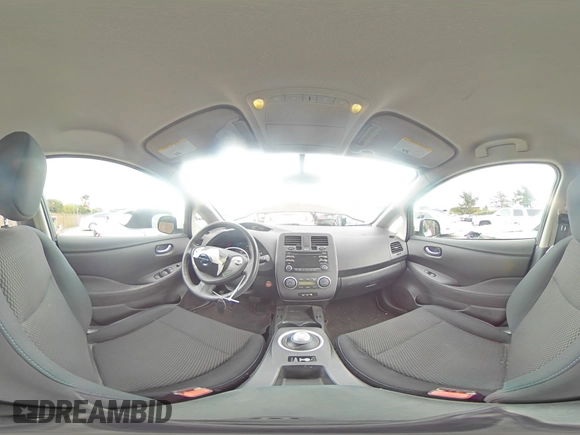 2015 Nissan LEAF SV with VIN 1N4AZ0CPXFC321799, listed as a Copart auction lot 35754823 with 55,371 mi miles. Bid and sale history available at carsss.com. Image 12.