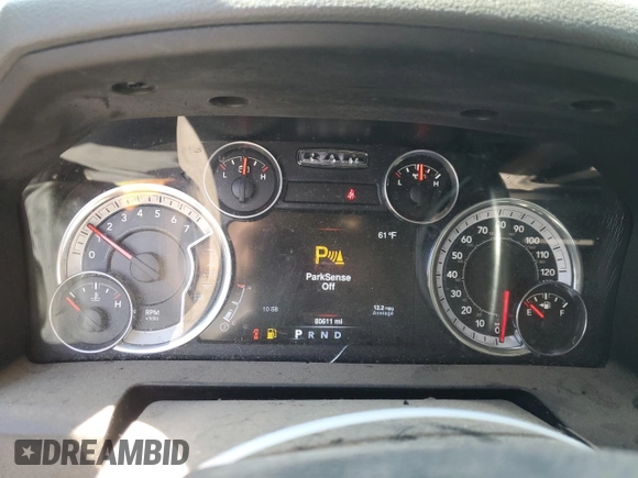 2016 Ram 3500 Big Horn with VIN 3C63R3DJ6GG121930, listed as a Copart auction lot 72388474 with 80,611 mi miles and Salvage Title. Bid and sale history available at carsss.com. Image 9.
