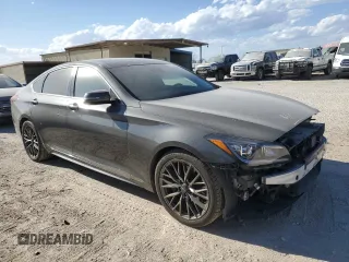 2019 Genesis G80 3.8L with VIN KMHGN4JE9KU299822, listed as a Copart auction lot 48251655 with 77,154 mi miles and Salvage title. Bid and sale history available at DreamBid. Image 4.