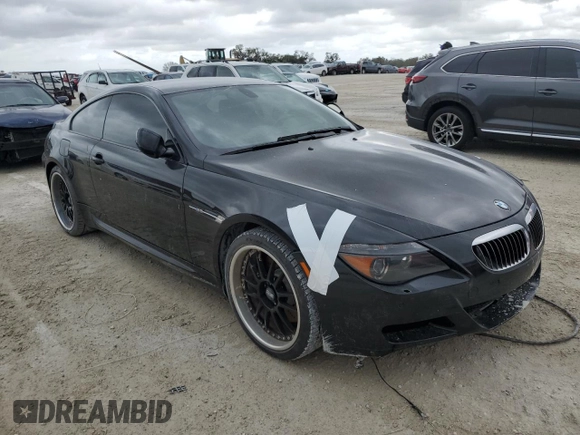 2007 BMW 6 Series M6 with VIN WBSEH93567B798456, listed as a Copart auction lot 77244804 with Not Provided miles and Salvage Title. Bid and sale history available at DreamBid. Image 4.