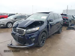 2020 Kia Sorento EX V6 with VIN 5XYPH4A5XLG677628, listed as a IAAI auction lot 41106780 with 62,374 mi miles. Bid and sale history available at carsss.com. Image 2.