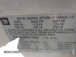 2013 Chevrolet Equinox LS z VIN 2GNALBEK0D1173231, wystawiony jako IAAI lot #42331429 z przebiegiem 282 203 mil mil oraz . Historia ofert i sprzedaży dostępna na DreamBid. Obrazek 9.