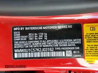 2019 MINI Hardtop 4 Door Cooper z VIN WMWXU1C57K2J03162, wystawiony jako Copart lot #56795965 z przebiegiem 33 125 mil mil oraz Szkoda całkowita • Salvage title. Historia ofert i sprzedaży dostępna na DreamBid. Obrazek 12.