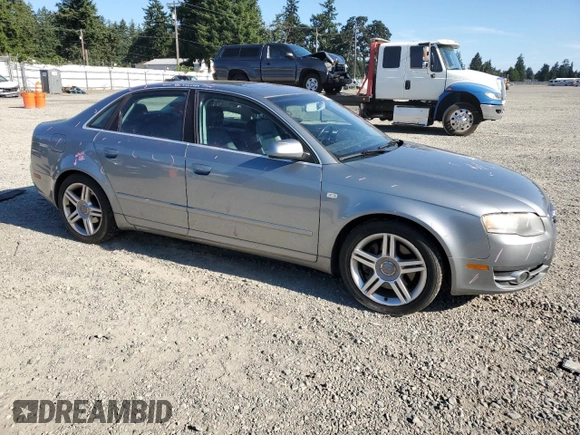 2007 Audi A4 2.0T with VIN WAUDF78E07A170949, listed as a Copart auction lot 63850645 with 176,621 mi miles and Salvage title. Bid and sale history available at DreamBid. Image 4.