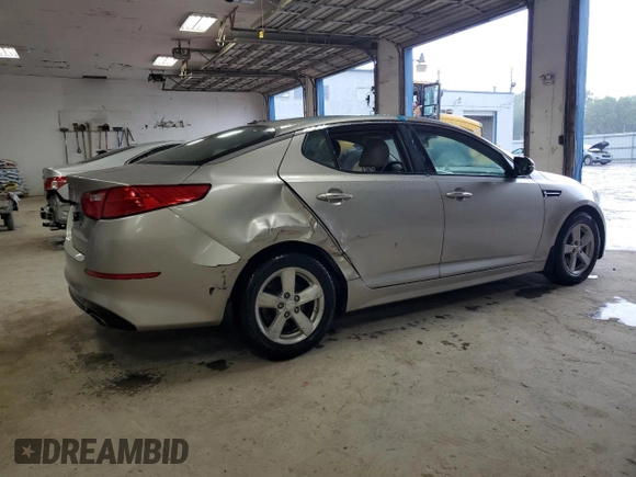2014 Kia Optima LX z VIN KNAGM4A73E5494917, wystawiony jako Copart lot #65395515 z przebiegiem 119 259 mil mil oraz Czysty tytuł • Clean title. Historia ofert i sprzedaży dostępna na DreamBid. Obrazek 3.