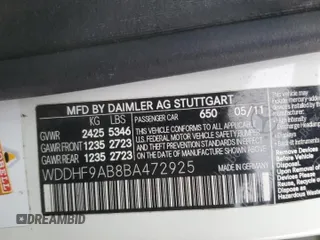 2011 Mercedes-Benz E 550 Luxury with VIN WDDHF9AB8BA472925, listed as a Copart auction lot 43640085 with 143,121 mi miles and Clean title. Bid and sale history available at DreamBid. Image 12.