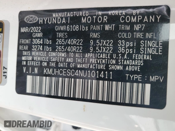 2022 Genesis GV80 Advanced Plus with VIN KMUHCESC4NU101411, listed as a Copart auction lot 77366134 with 37,023 mi miles and Salvage title. Bid and sale history available at DreamBid. Image 14.