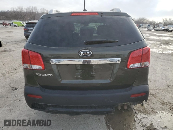 2011 Kia Sorento LX with VIN 5XYKT4A18BG171140, listed as a Copart auction lot 42165025 with 184,804 mi miles and Salvage Title. Bid and sale history available at carsss.com. Image 6.