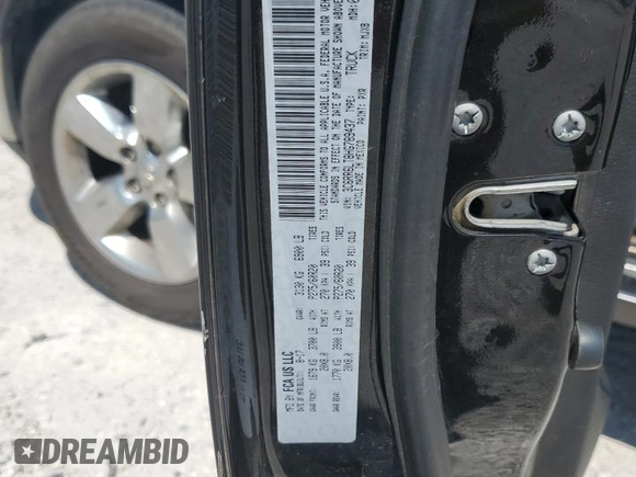 2017 Ram 1500 Big Horn with VIN 3C6RR6LT8HG789437, listed as a Copart auction lot 61106335 with 196,359 mi miles and Salvage title. Bid and sale history available at DreamBid. Image 12.