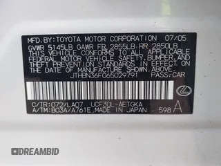 2006 Lexus LS 430 z VIN JTHBN36F065029791, wystawiony jako IAAI lot #42257027 z przebiegiem 201 067 mil mil oraz . Historia ofert i sprzedaży dostępna na DreamBid. Obrazek 9.