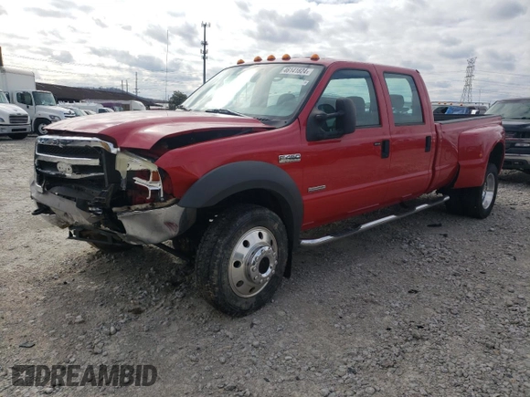 2005 Ford F-450 with VIN 1FDXW47P15EA28273, listed as a Copart auction lot 46141824 with 114,831 mi miles and Salvage title. Bid and sale history available at DreamBid. Image 1.
