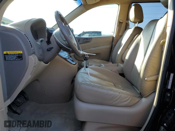 2007 Kia Sedona LX with VIN KNDMB233776149624, listed as a Copart auction lot 43429105 with 184,399 mi miles and Salvage Title. Bid and sale history available at carsss.com. Image 7.
