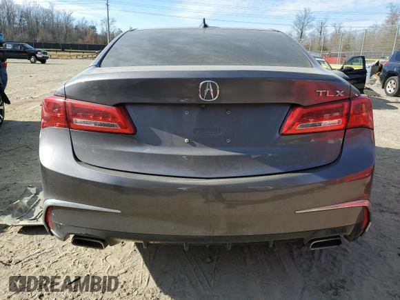 2018 Acura TLX Technology with VIN 19UUB2F56JA012371, listed as a Copart auction lot 46731045 with 76,569 mi miles and Salvage title. Bid and sale history available at DreamBid. Image 6.