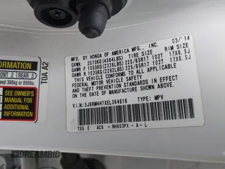 2014 Honda CR-V EX-L with VIN 5J6RM4H7XEL064616, listed as a IAAI auction lot 42059387 with 119,435 mi miles. Bid and sale history available at carsss.com. Image 9.