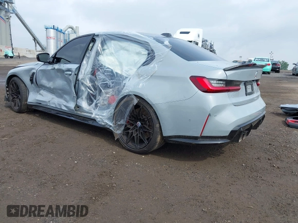 2023 BMW M3 Competition xDrive with VIN WBS43AY02PFN84856, listed as a IAAI auction lot 42264686 with 18,881 mi miles and . Bid and sale history available at DreamBid. Image 3.