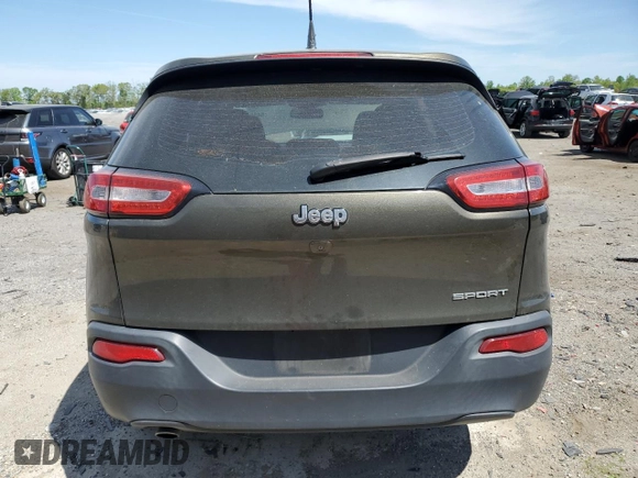 2014 Jeep Cherokee Sport with VIN 1C4PJLAB6EW212564, listed as a Copart auction lot 54355115 with 138,401 mi miles and Salvage Title. Bid and sale history available at DreamBid. Image 6.