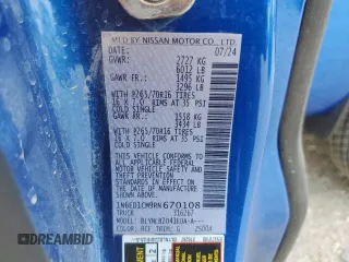 2024 Nissan Frontier SV z VIN 1N6ED1CM9RN670108, wystawiony jako Copart lot #56977805 z przebiegiem 15 430 mil mil oraz Szkoda całkowita • Salvage title. Historia ofert i sprzedaży dostępna na DreamBid. Obrazek 12.