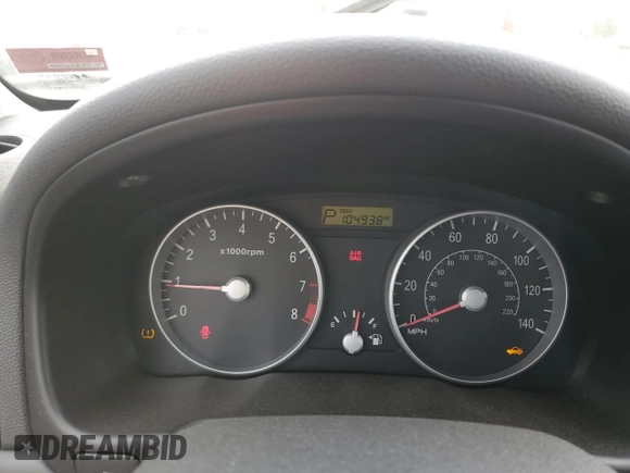 2008 Hyundai Accent GS with VIN KMHCM36C18U063984, listed as a Copart auction lot 80449674 with 104,938 mi miles and Salvage Title. Bid and sale history available at carsss.com. Image 9.