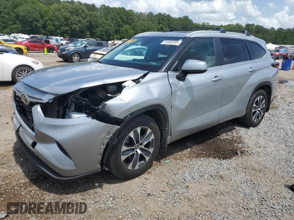 2024 Toyota Highlander LE with VIN 5TDKDRAH5RS050859, listed as a Copart auction lot 61609205 with 15,284 mi miles and Salvage title. Bid and sale history available at DreamBid. Image 1.