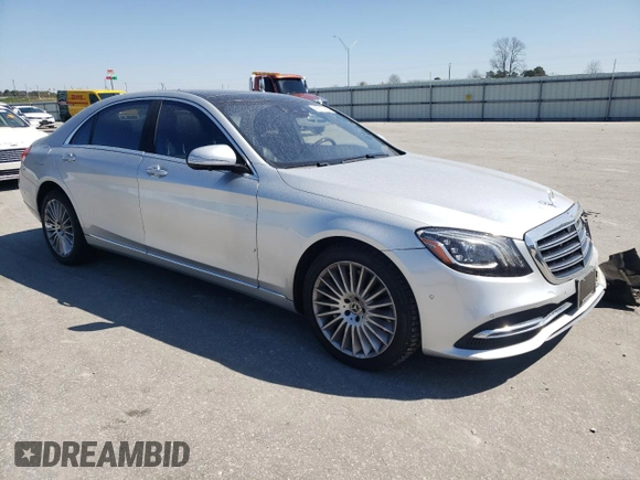 2018 Mercedes-Benz S 560 with VIN WDDUG8GB6JA380370, listed as a Copart auction lot 48717455 with 48,102 mi miles and Salvage Title. Bid and sale history available at carsss.com. Image 4.