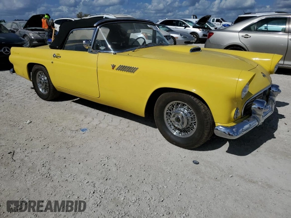 1955 Ford Thunderbird with VIN P5FH253117, listed as a Copart auction lot 79018504 with 80,425 mi miles and Salvage Title. Bid and sale history available at DreamBid. Image 4.