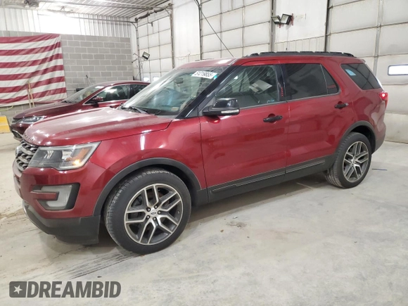 2016 Ford Explorer Sport with VIN 1FM5K8GT0GGA68312, listed as a Copart auction lot 51219855 with 87,337 mi miles and Salvage Title. Bid and sale history available at carsss.com. Image 1.