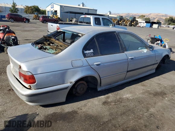 2001 BMW 5 Series 525i with VIN WBADT33491GF41517, listed as a Copart auction lot 72579754 with 0 mi miles and Salvage Title. Bid and sale history available at carsss.com. Image 3.
