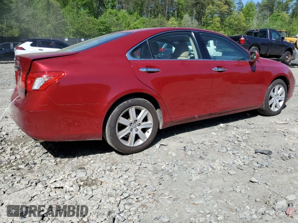 2009 Lexus ES 330 with VIN JTHBJ46G192309817, listed as a Copart auction lot 54960445 with 104,306 mi miles and Salvage Title. Bid and sale history available at DreamBid. Image 3.