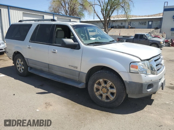 2007 Ford Expedition Max XLT with VIN 1FMFK16567LA77702, listed as a Copart auction lot 50815085 with 127,755 mi miles and Salvage title. Bid and sale history available at DreamBid. Image 4.