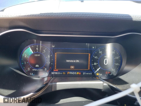 2018 Ford Mustang GT with VIN 1FA6P8CFXJ5165262, listed as a Copart auction lot 52105425 with 36,790 mi miles and Salvage Title. Bid and sale history available at DreamBid. Image 9.