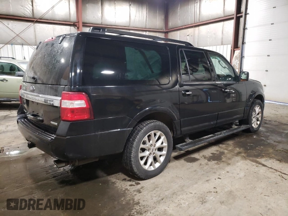 2017 Ford Expedition EL Limited with VIN 1FMJK2AT2HEA22420, listed as a Copart auction lot 43832425 with 96,595 mi miles and Salvage Title. Bid and sale history available at carsss.com. Image 3.