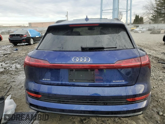 2022 Audi e-tron Premium with VIN WA1AAAGE7NB005033, listed as a Copart auction lot 83364684 with 62,878 mi miles and Salvage Title. Bid and sale history available at DreamBid. Image 6.