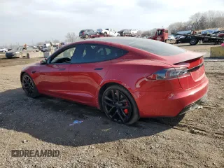 2021 Tesla Model S Plaid with VIN 5YJSA1E66MF435931, listed as a Copart auction lot 45583255 with 41,925 mi miles and Salvage Title. Bid and sale history available at carsss.com. Image 2.