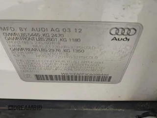 2012 Audi Q5 Premium with VIN WA1CFAFP3CA098486, listed as a IAAI auction lot 42544729 with 177,542 mi miles and . Bid and sale history available at DreamBid. Image 9.
