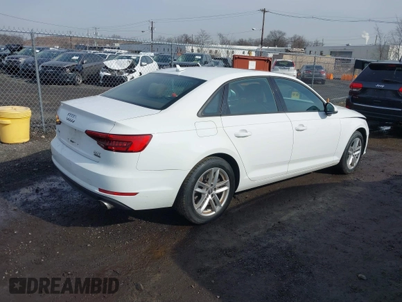 2017 Audi A4 Premium z VIN WAUANAF40HN050253, wystawiony jako IAAI lot #41346064 z przebiegiem Nie podano mil oraz . Historia ofert i sprzedaży dostępna na DreamBid. Obrazek 4.