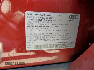 2018 Audi SQ5 Premium Plus with VIN WA1A4AFY5J2102468, listed as a Copart auction lot 56476584 with 60,139 mi miles and Salvage Title. Bid and sale history available at DreamBid. Image 13.