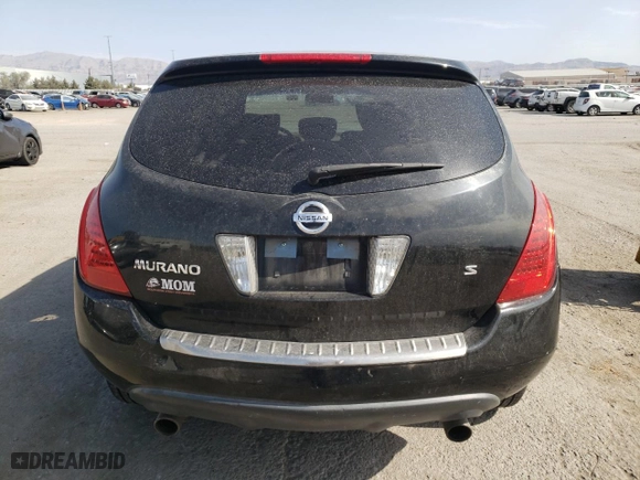 2006 Nissan Murano S with VIN JN8AZ08T86W400133, listed as a Copart auction lot 66763564 with 136,792 mi miles and Salvage Title. Bid and sale history available at carsss.com. Image 6.