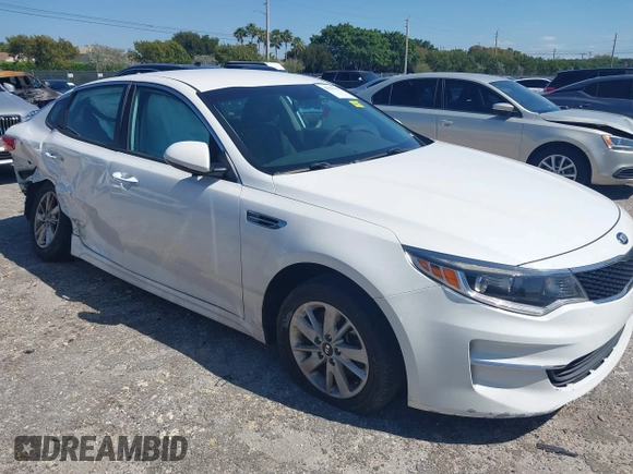 2018 Kia Optima LX with VIN 5XXGT4L33JG193537, listed as a IAAI auction lot 42033237 with 150,944 mi miles. Bid and sale history available at carsss.com. Image 1.