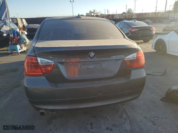 2007 BMW 3 Series 328i with VIN WBAVA33567PG50321, listed as a Copart auction lot 78499654 with 0 mi miles and Clean Title. Bid and sale history available at carsss.com. Image 6.