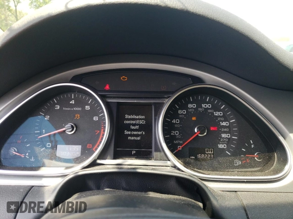 2015 Audi Q7 Premium Plus with VIN WA1LGAFE0FD011271, listed as a Copart auction lot 63250995 with 168,223 mi miles and Salvage title. Bid and sale history available at DreamBid. Image 9.
