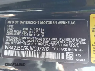 2018 BMW 2 Series M240i with VIN WBA2J5C58JVC07282, listed as a IAAI auction lot 42148314 with 34,456 mi miles and . Bid and sale history available at DreamBid. Image 9.