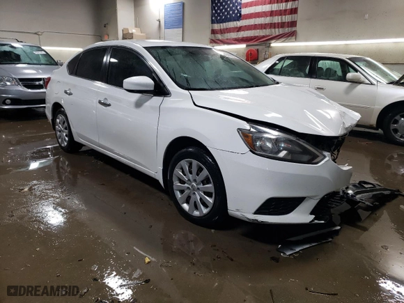 2017 Nissan Sentra SV with VIN 3N1AB7AP0HY232542, listed as a Copart auction lot 46095325 with 54,546 mi miles and Salvage Title. Bid and sale history available at carsss.com. Image 4.