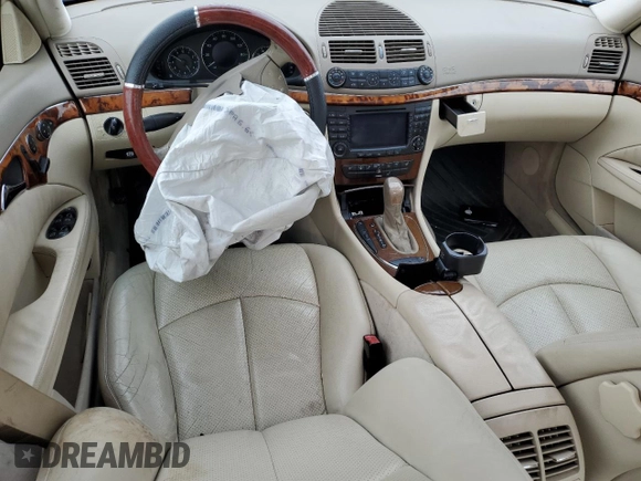 2004 Mercedes-Benz E-Class 3.2L with VIN WDBUF82J74X116313, listed as a Copart auction lot 43455195 with 0 mi miles and Salvage Title. Bid and sale history available at carsss.com. Image 8.
