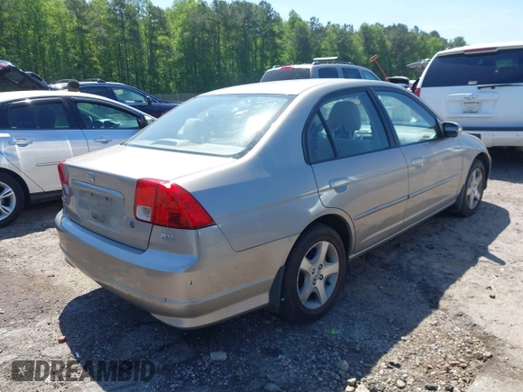 2004 Honda Civic EX with VIN 2HGES26744H530748, listed as a IAAI auction lot 42066655 with 110,254 mi miles and . Bid and sale history available at DreamBid. Image 4.