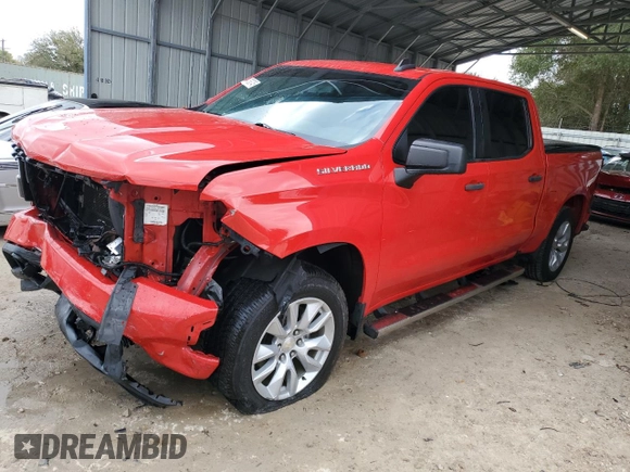 2020 Chevrolet Silverado 1500 Custom with VIN 3GCPWBEH5LG184312, listed as a Copart auction lot 47533745 with 82,003 mi miles and Salvage Title. Bid and sale history available at carsss.com. Image 1.
