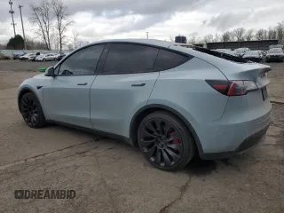 2022 Tesla Model Y Performance with VIN 7SAYGDEF2NF416730, listed as a Copart auction lot 47657945 with 40,738 mi miles and Salvage Title. Bid and sale history available at DreamBid. Image 2.