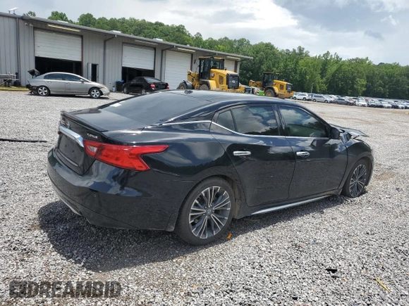 2017 Nissan Maxima Platinum with VIN 1N4AA6APXHC417917, listed as a Copart auction lot 61005785 with 103,836 mi miles and Salvage title. Bid and sale history available at DreamBid. Image 3.