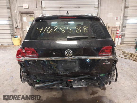 2019 Volkswagen Atlas SE with VIN 1V2LR2CAXKC599542, listed as a IAAI auction lot 41628588 with 59,377 mi miles and . Bid and sale history available at DreamBid. Image 16.